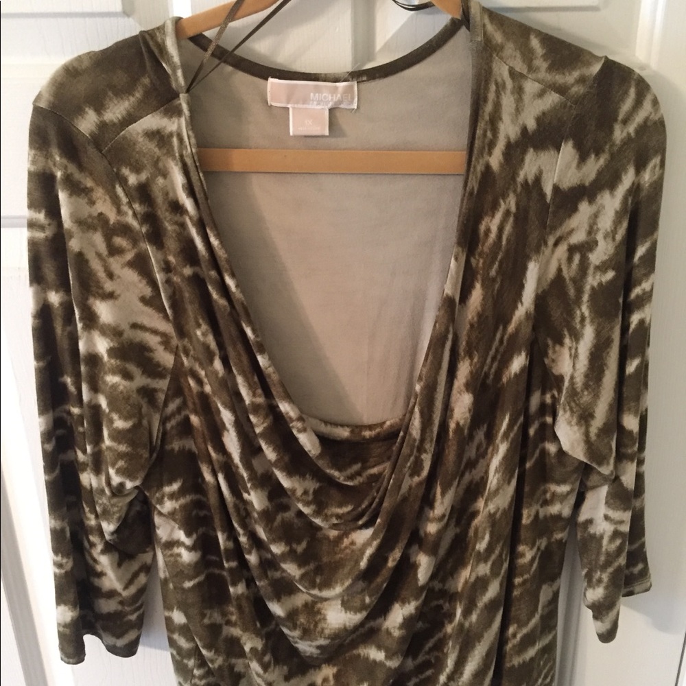 Michael Kors Shirt Deep Neck Camo